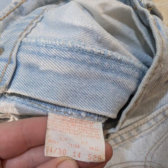 Vintage GWG Light Wash Scrubbies Creased Front High Rise Jeans Size 34x30 - Picture 14 of 16